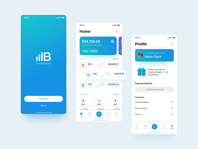 Crypto Mobile App app app design crypto mobile ui