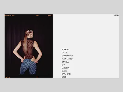 Fashion photographer website 404 animation catalog depo studio fashion helen marlen model photo photographer promo ui ux