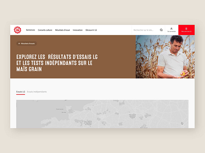 LG Seeds - Tests results animation data design graphic design interaction layout map overlay tests results ui ux web web design website