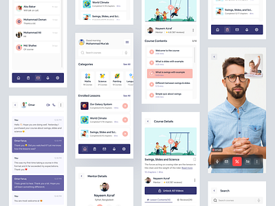 Online Learning App 📱 app app design app ui app ui design course course app e learning education education app educational learning app learning platform minimal mobile app online course study ui ui design uidesign uiux design