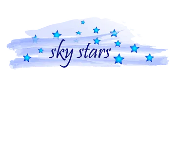 sky star blue design graphic design illustration logo nature sky stars vector water color