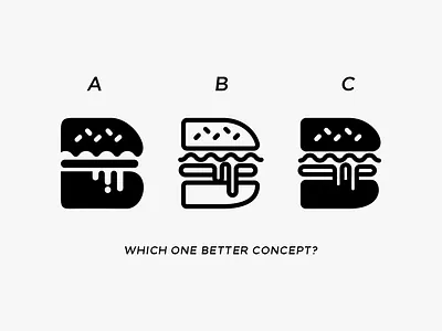 B for Burger Which One you will go? illustration
