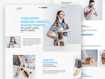 BONSÆNS Web Landing Page bakery bread clean creative website gluten free landing page organic product page uiux web design