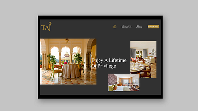 Taj Hotel UI/UX Design cool design cool website design designwebsite design figma hotel hotel design hotel website photoshop responsive design ui uiux ux website