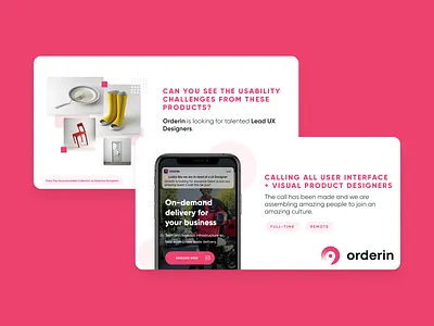 Orderin - Job Posts culture customer experience cx design digital digital design employee experience ex graphic graphic design mobile product design social media ui user experience user interface ux