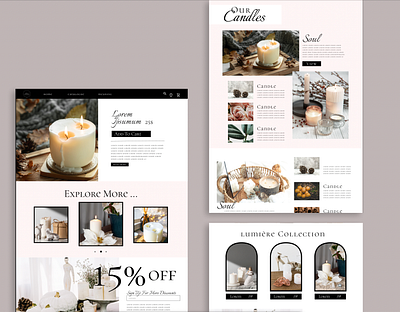 Candle Website Prototype candles prototype ui