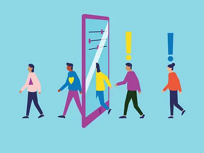 Adapted to you editorial help illustration infographic ipad reading smartpad vector