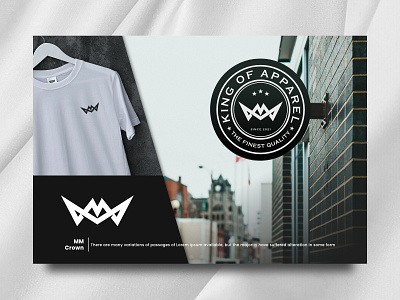 M Crown apparel art brand branding crown graphic design icon identity illustration king logo lord merk monogram shirt ui ux vintage