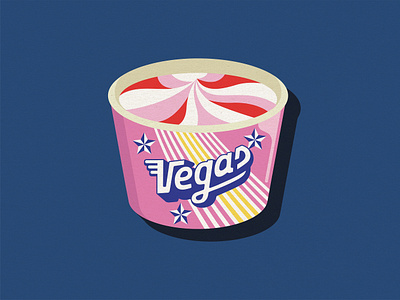 80s Langnese Ice Cream illustration vector