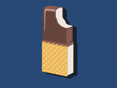 80s Langnese Ice Cream illustration vector