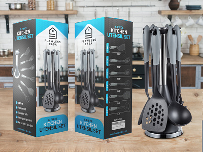 Kitchen Utensil Set Packaging Box 3d box box design boxdesign creative packaging creativebox design eyecatching graphic design pacakging box packaging packaging box packaging ideas packaging illustration packaging point packaging solutions packaging supplies packagingart painting product design