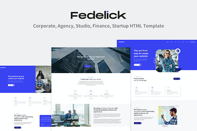 Fedelick - Multi-Purpose agency app blog clean creative design donation events full html multipourpose onepage portfolio purpose ui ui design ux ux design web website