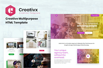 Creativx - Creative Multipurpose agency app clean creative design donation events full html multipurpose onepage portfolio purpose shop ui ui design ux ux design web website
