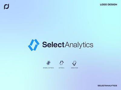 SelectAnalytics Logo Concept - Letter S+A Logo branding colors creativity design designer graphicdesign icon illustration letters logo logoinspiration logomark logoprocess logotype minimal modern ui ux vector wordmark