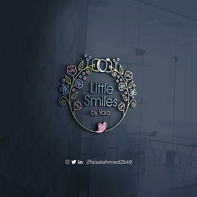 Flower vase logo design photoshop