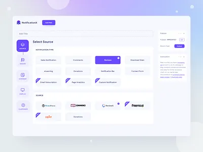 NotificationX: Social Proof & FOMO Marketing Solution dashboard design fomo notification notification bar plugin product sales sales notification social social proof ui ux woocommerce notification wordpress