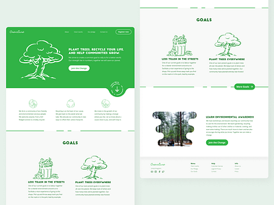 Landing Page Environmental Awareness design landing page ui ui design uidesign ux uxdesign web web design