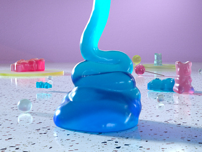 Jelly 3d animation art c4d cinema4d colorful design houdinifx render