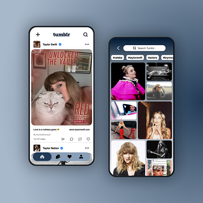 Tumblr Redesign Concept app concept design redesign tumblr tumblr app ui uiux ux