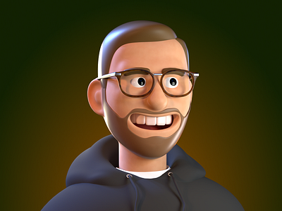 Jeff 3d avatar c4d character commission illustration octane pfp portrait