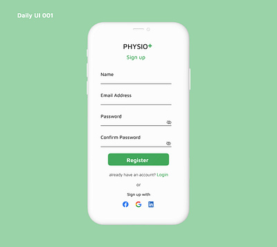 Daily UI Challenge 001 - Sign Up Page app branding design icon illustration logo typography ui ux