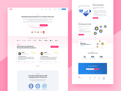 LOU - web design concept 💻 application branding clean concept design landingpage layout minimal poland redesign theme ui usa ux web web design webdesign webdesigner website