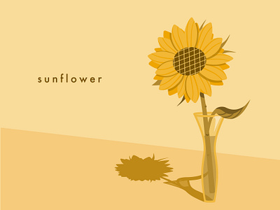 Sunflower flower illustration monochrome plant summer sun sunflower vase