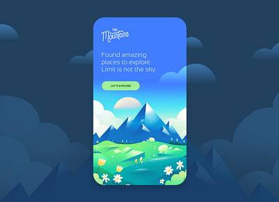 The Mountains. 🏔 design illustration landscape mountains nature ohvalentino screen ui ux