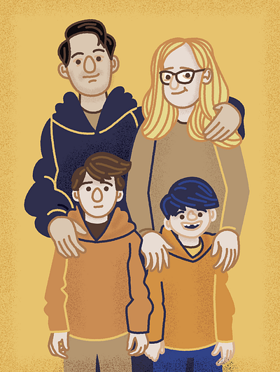 Family Portrait character design illustration people portrait