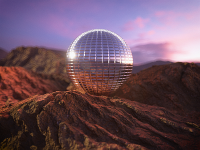 Glitter sphere. 3d 3dart 3drender 3drendering aftereffects art artwork cinema4d compositing composition design glitter illustration illustrator lighting motion graphics mountain photoshop rock sun