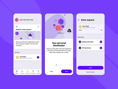 Identity App - Datakeeper amsterdam animation app design design illustration motion design onboarding ui ux