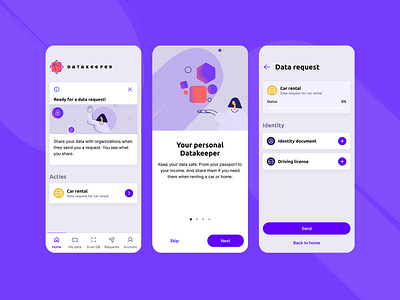 Identity App - Datakeeper amsterdam animation app design design illustration motion design onboarding ui ux