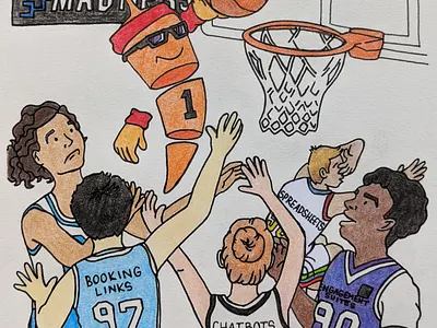 March Madness Chili Piper branding design illustration logo