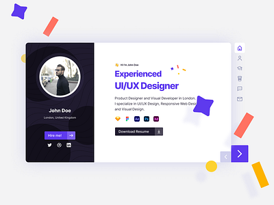 Portfolio Design design dribbble figma portfolio design single page ui website