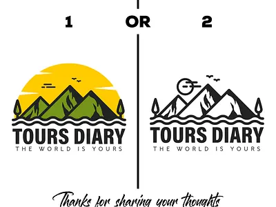 Tours Diary Logo Design illstration logo logo design minimal logo travel logo