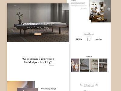 Interior & Furniture Designer Portfolio branding clean furniture interior landing page luxury modern natural portfolio scandinavian simple simplicity ui ux web website