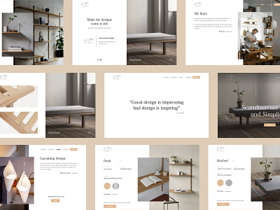 Interior & Furniture Designer Portfolio branding clean clear furniture graphic design interior landing landing page luxury modern natural portfolio scandinavian simple simplicity ui web webdesign