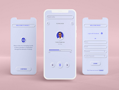 Music app app design graphic design ui ux