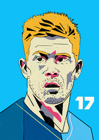 De Bruyne faces illustrated football star footballer illustrated illustrated faces illustration illustration portrait illustrator people portrait portrait illustration procreate