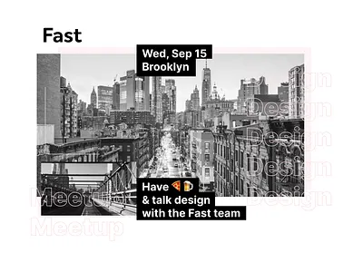 Fast NY Pizza Party Design Meetup design e commerce event fintech product