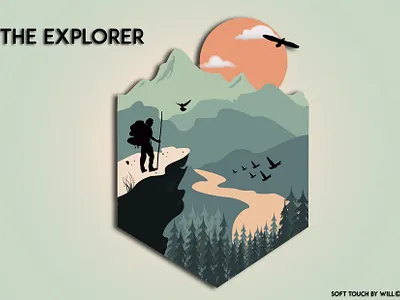 The Explorer design illustration vector