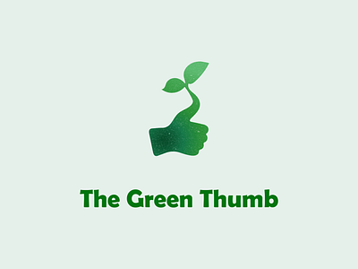 The Green Thumb adobe adobeillustrator ai branding design illustration logo vector