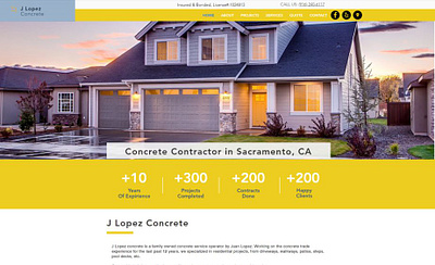 Web Design For a Concrete Construction Company design website