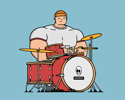 Dench Drummer band character drum drum kit drum roll drum sticks drummer drummer band drummer boy drummer guy drumming drums drumsticks on drums vector