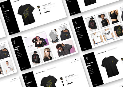 Web Design black branding clothes design graphic design illustration logo typography ui ux web design