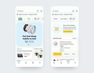 Amazon app redesign concept app branding design illustration ios ios app logo mobile app ui uiux