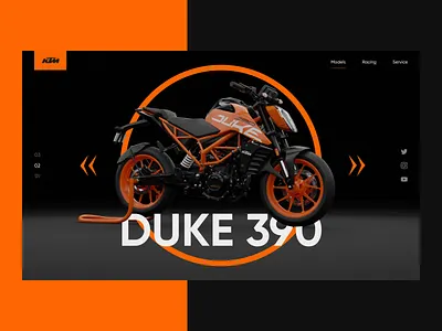 KTM 3d adrenaline balkan black contrast croatia duke gear ktm love minimal model motor motorcycle orange racing rider scooter serbian designer