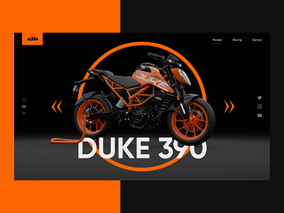 KTM 3d adrenaline balkan black contrast croatia duke gear ktm love minimal model motor motorcycle orange racing rider scooter serbian designer