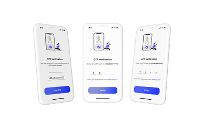 OTP Verification Pages app branding design icon illustration logo typography ui ux