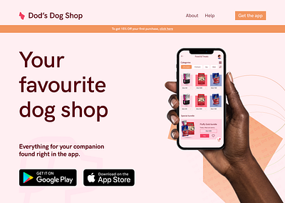 Dod's Dog Shop Hero Page design dog figma figmaafrica minimal ui visual design web design